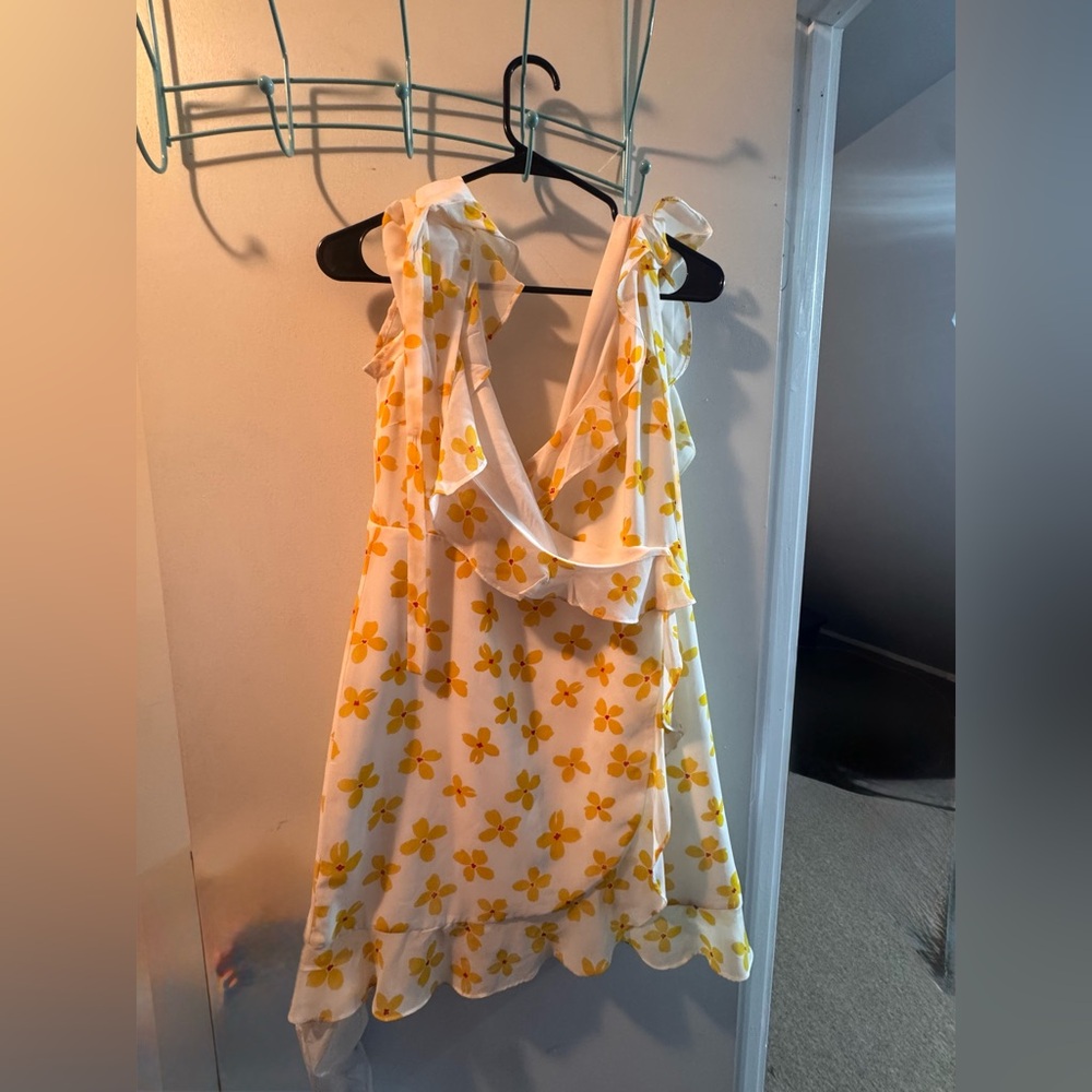 Bardot Yellow Floral Cream Dress